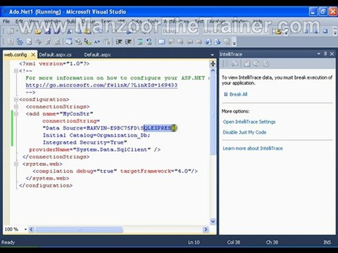 Understanding Connection String in Ado.Net 1 of 14