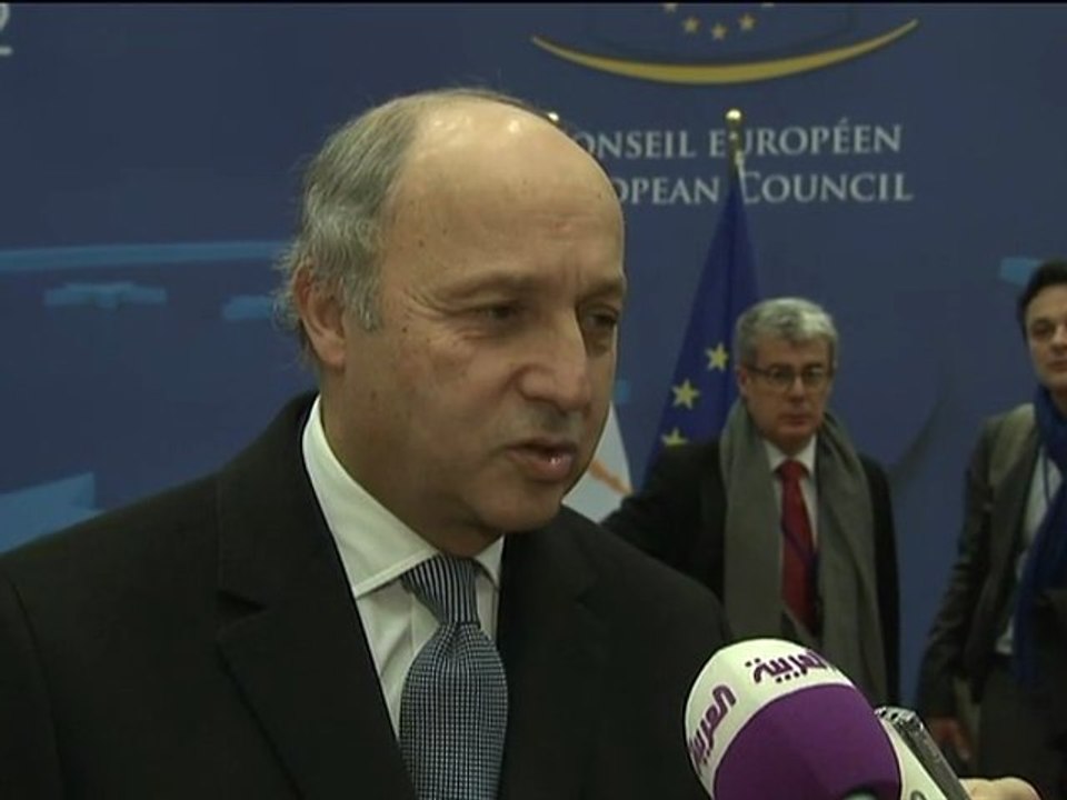 Syrie : interview de Laurent Fabius à Bruxelles (10.12.12)