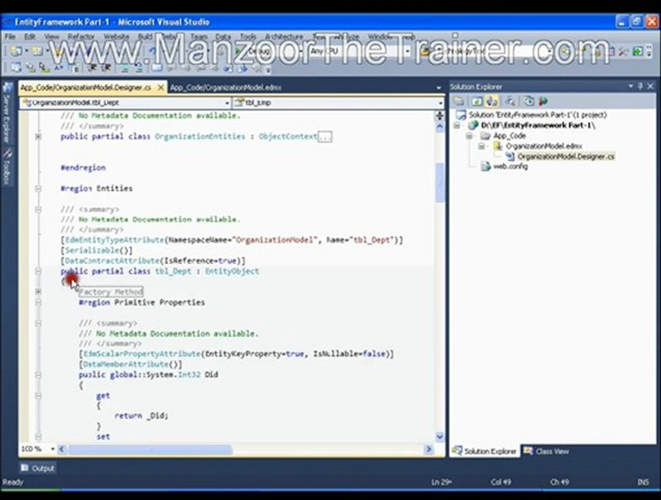 Ado.Net Entity Framework Part 2 of 15