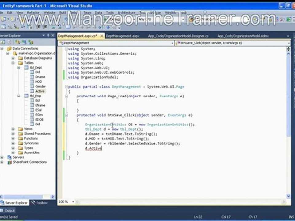 Ado.Net Entity Framework Part 3 of 15
