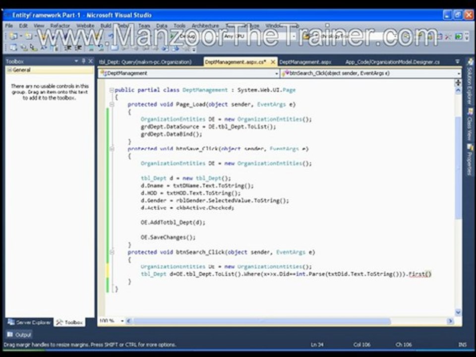 Ado.Net Entity Framework Part 5 of 15