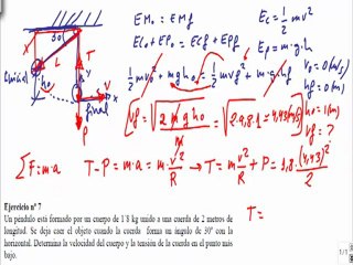 Energía y trabajo 1º Bachillerato ejercicio 7