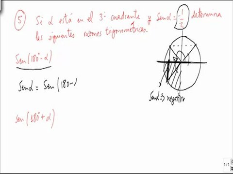 Ejercicios y problemas resueltos de razones trigonométricas problema 5
