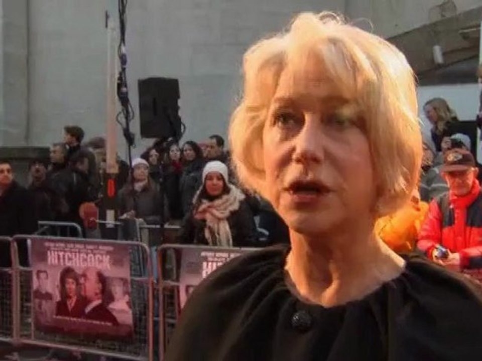 Helen Mirren talks about working opposite Anthony Hopkins in Hitchcock