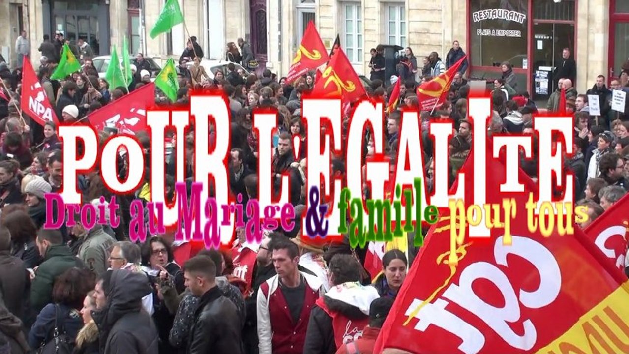 Droit Mariage pour tous (Manif Bordeaux 08.12.12)
