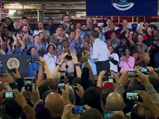 Obama tells factory workers the rich will pay more taxes