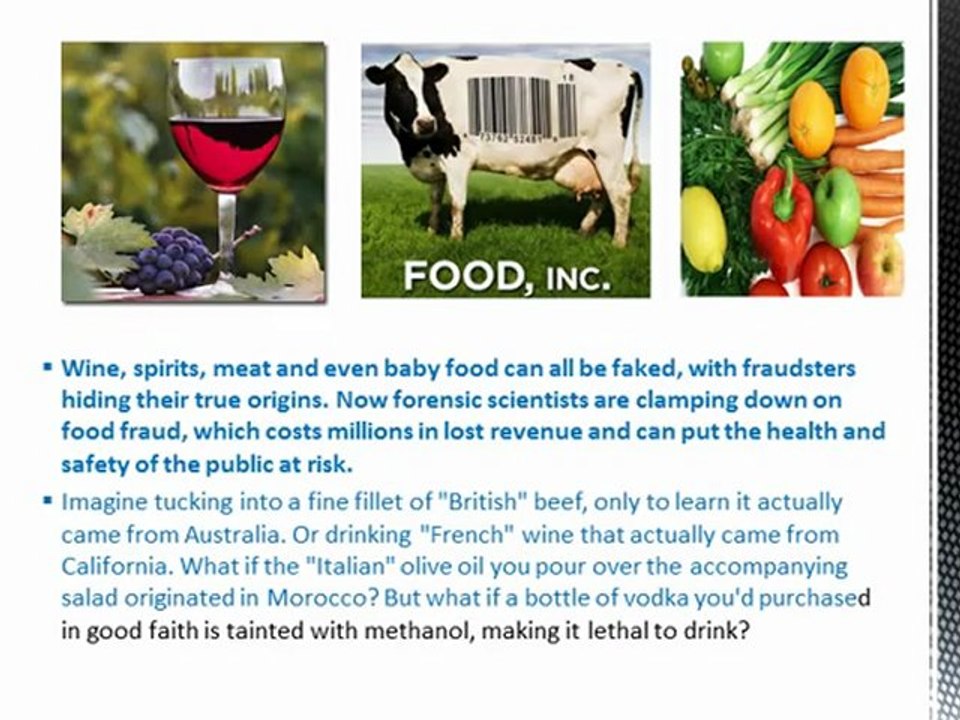 Crown Capital Eco Management - Food fraud tackled by forensic scientists