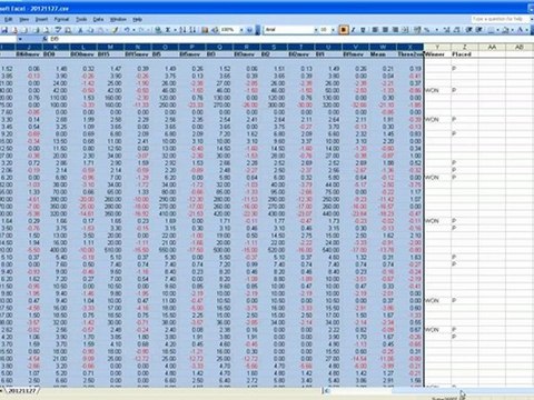 Horse Racing Price Movement Betting Data
