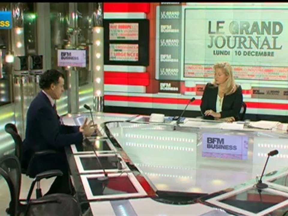10/12 BFM : Le Grand Journal d’Hedwige Chevrillon - Henri Giscard d'Estaing et Nicole Bricq 1/4