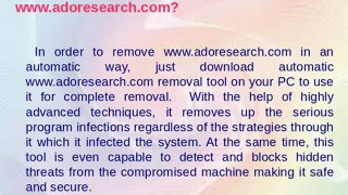 Delete www.adoresearch.com - Quickly Delete Redirect Virus