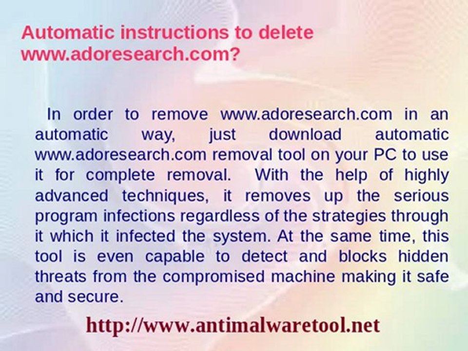 Delete www.adoresearch.com - Quickly Delete Redirect Virus