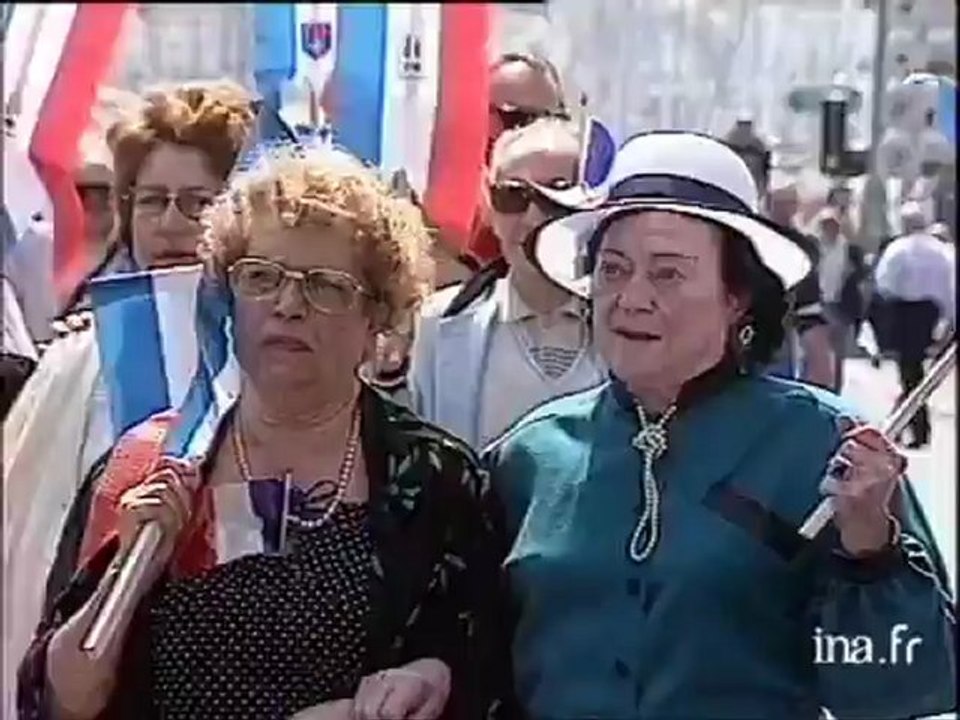 FR3 Marseille 1991 Manifestation du Front National