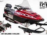 http://www.discountramps.com/snowmobile-dollies.htm  With (2) Carbide Dollies and (1) Track Dolly, the Black Ice Snowmobile Dolly Set is ideal for storing away and gliding your sled around in the shed or garage. (4) swivel casters per dolly lets you easil