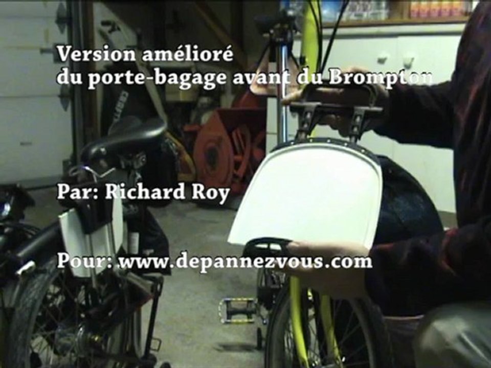 Vélo Brompton (Vélo pliant) - modification porte-bagage avant