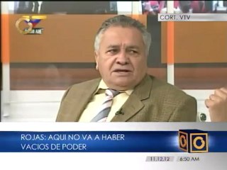 Soto Rojas: "Aquí no va a haber vacío de poder"