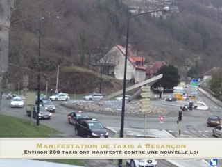 Opération escargot des chauffeurs de taxis à Besançon