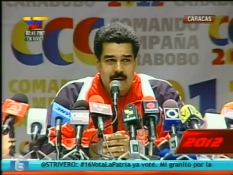 Maduro: Mantenemos informado al presidente Chávez de todo lo que ocurre en el país