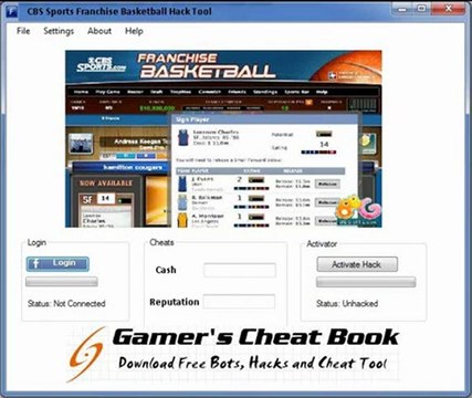 CBS Sports Franchise Basketball Cash & Reputation Cheat Tool Download For Facebook