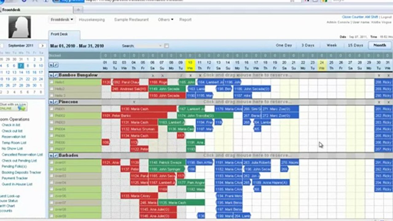 Hotelogix Tutorial - Move Guest - Change Room