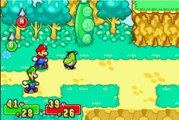 Mario et Luigi Superstar Saga/10-L'aéroport avec des débats en fond