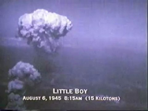 Хиросима. Взрыв Little Boy 15 килотонн - Съемки с самолёта