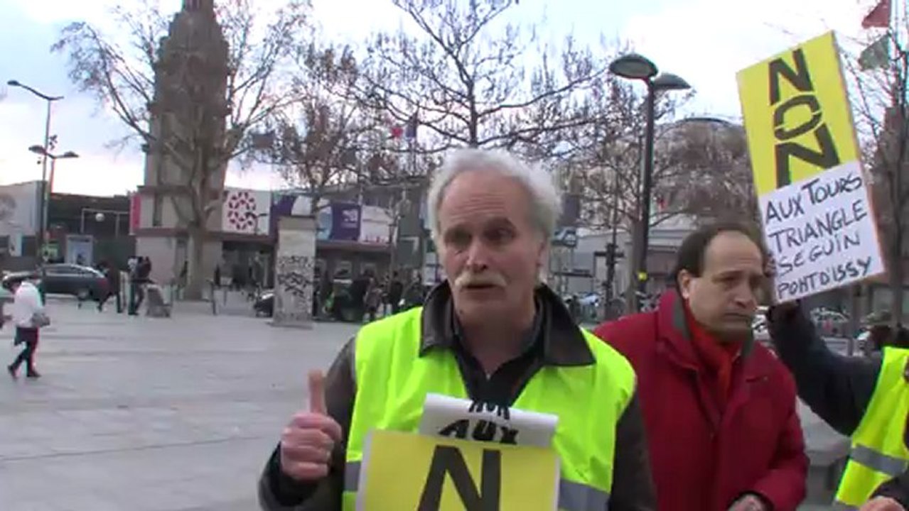 Manifestation du "Collectif contre la Tour Triangle" 08 12 2012 _ Didier Hervo Conseiller municipal "les Verts" d'Issy les Moulineaux