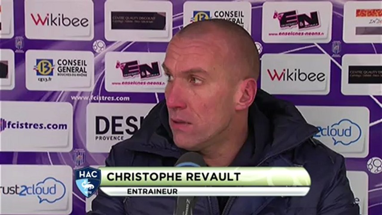 Conférence de presse FC Istres - Havre AC : José  PASQUALETTI (FCIOP) - Christophe REVAULT (HAC) - saison 2012/2013