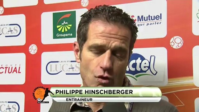 Conférence de presse Stade Lavallois - Angers SCO : Philippe HINSCHBERGER (LAVAL) - Stéphane MOULIN (SCO) - saison 2012/2013