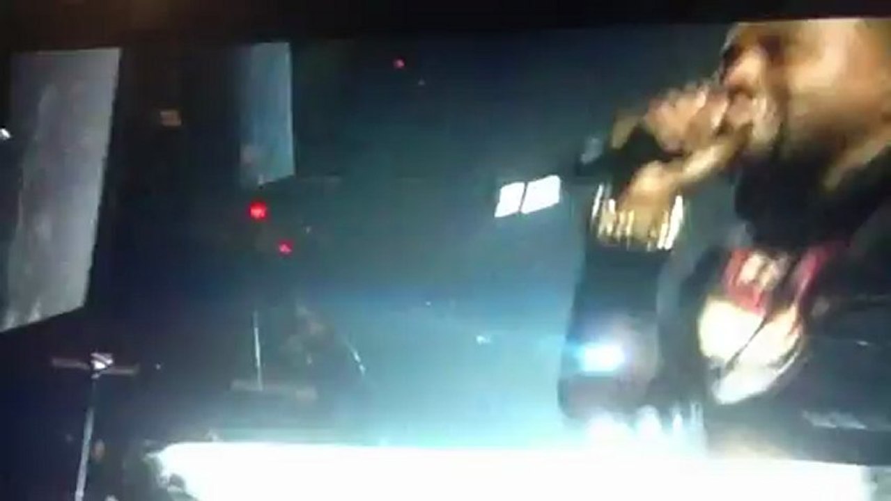 Kanye West Rocking A Leather Skirt Or Kilt For The Sandy Relief Victims!