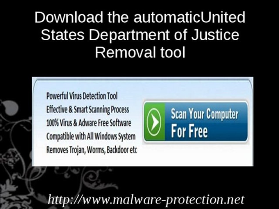 Delete United States Department of Justice Completely From Infected PCs!
