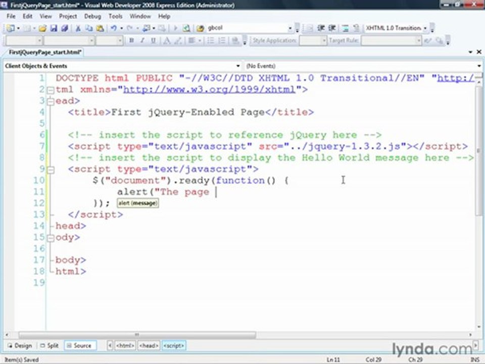 03 first page with jquery