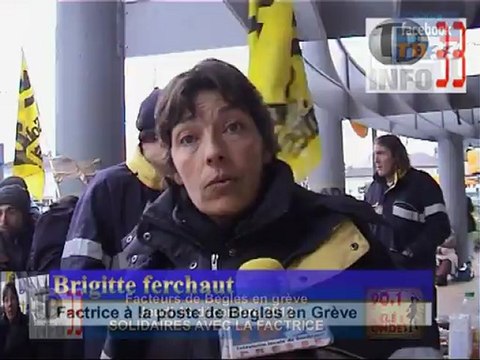 Facteurs de Bègles en grève jeudi 13 décembre ! SOLIDAIRES AVEC LA FACTRICE