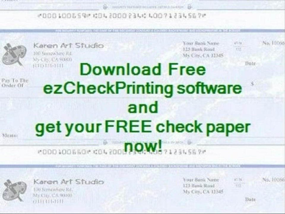 ezCheckPrinting software free