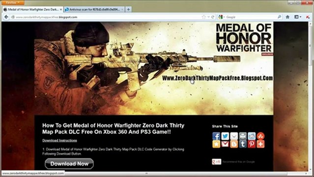 Medal of Honor Warfighter Zero Dark Thirty Map Pack DLC Free Giveaway