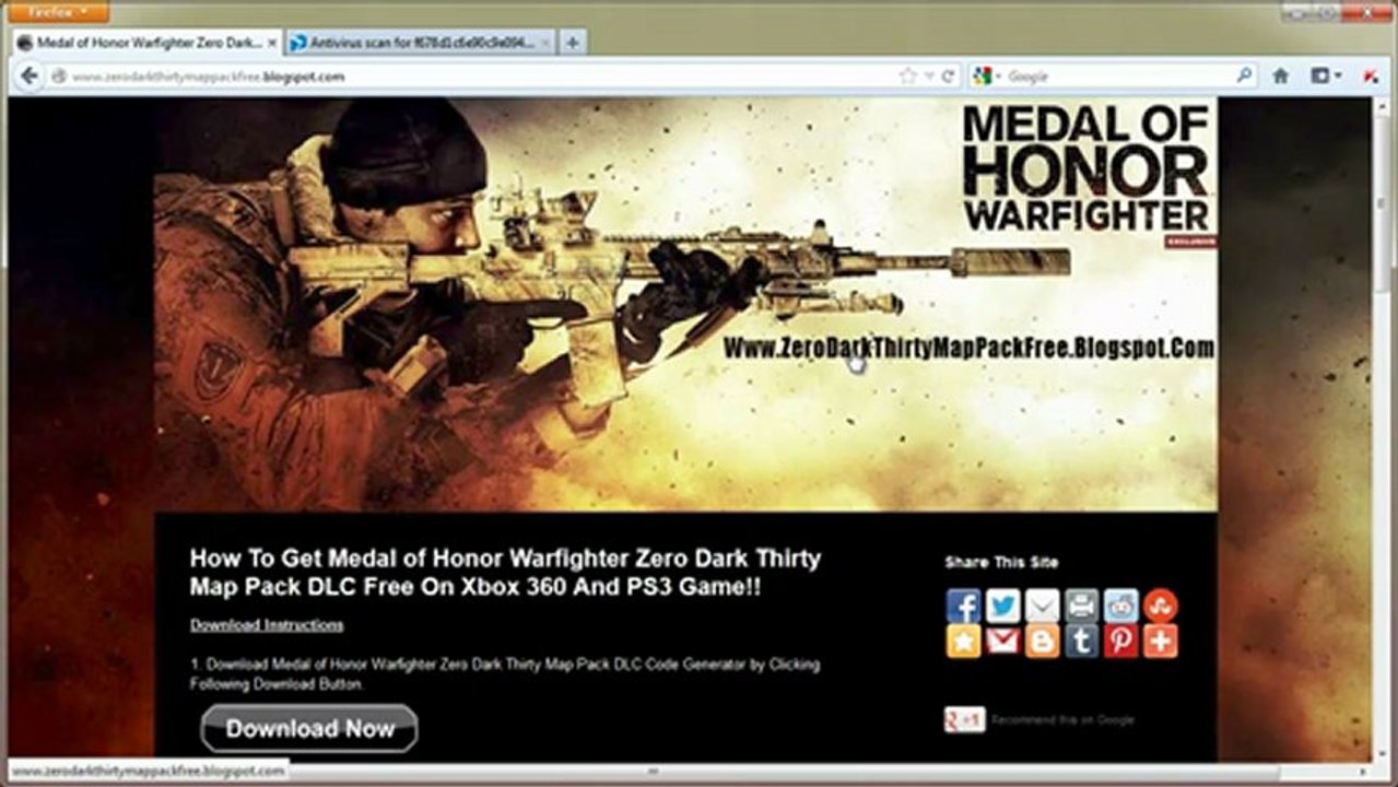 Medal of Honor Warfighter Zero Dark Thirty Map Pack DLC Free Giveaway