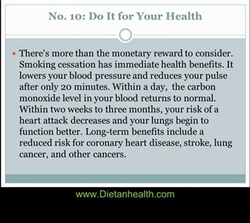Top 10 Tips for Quit Smoking