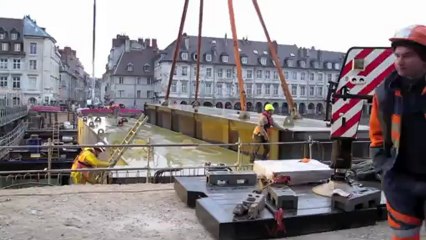 Besançon : construction du nouveau pont Battant