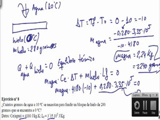 Energía termica y calor 1º Bachillerato ejercicio 8