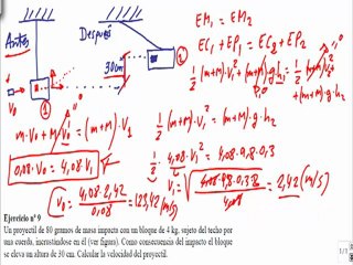 Energía y trabajo 1º Bachillerato ejercicio 9