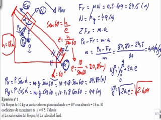 Fuerzas Ley de Newton 1º Bachillerato ejercicio 1