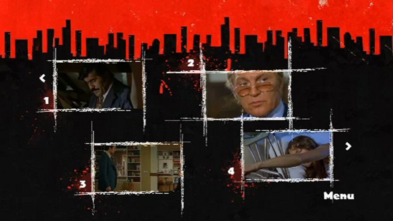 Extrait du menu DVD - La Lame infernale (La polizia chiede aiuto) - The Ecstasy of Films