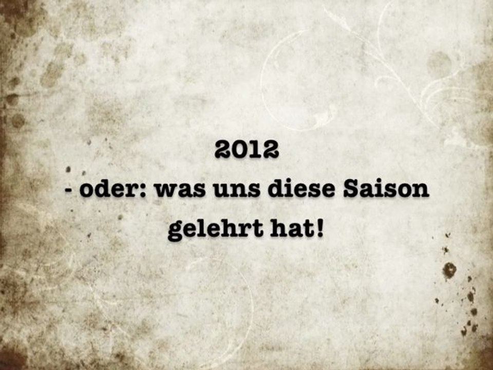 Team Duisburg 1 - Saisonrückblick 2012