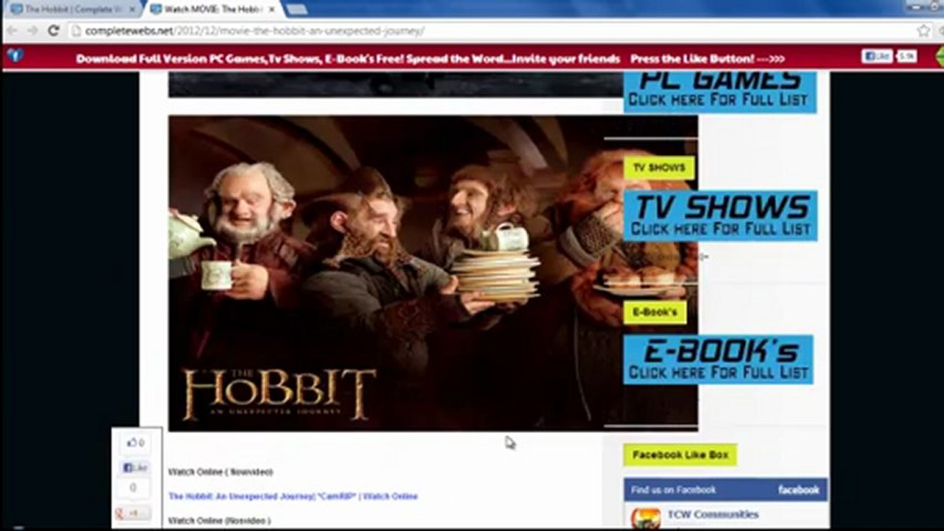 The Hobbit An Unexpected Journey 2012 Movie Watch Online Stream Free Video Dailymotion