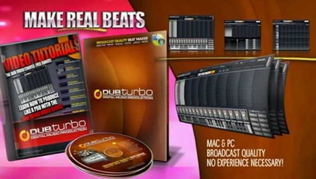 DUBturbo_Beat Maker Software_Make Pro Rap,Hiphop,House,Techno + Beats,1000's of samples,16 tracks