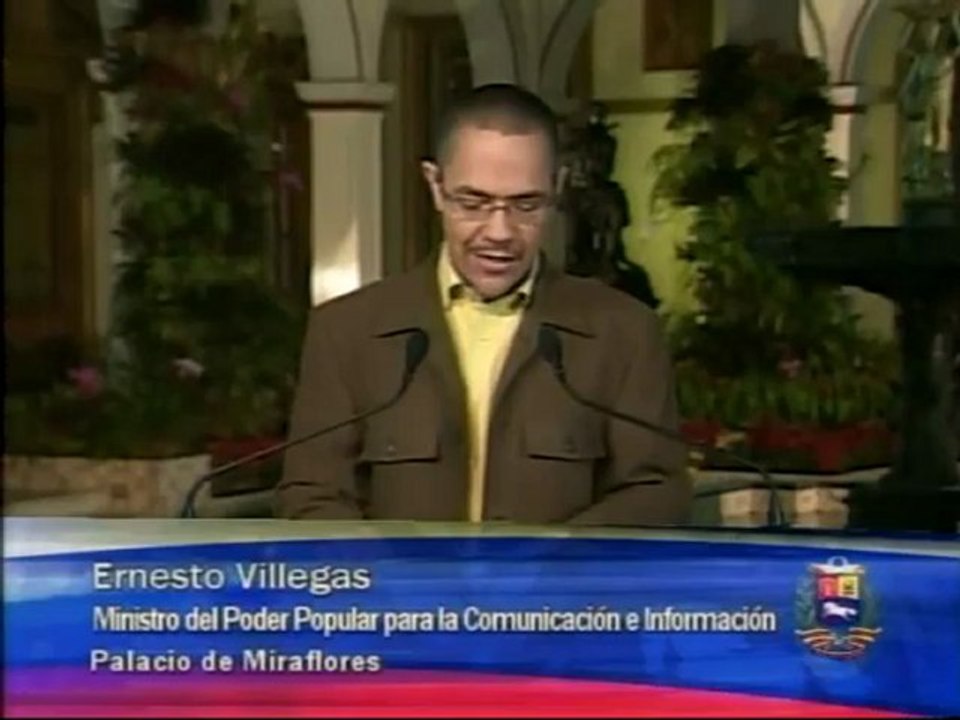 Villegas: Chávez cumple satisfactoriamente protocolo postoperatorio y envía saludos a seguidores