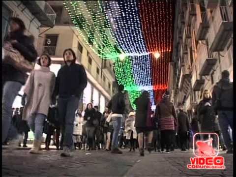 Napoli - Il Sindaco De Magistris e il Presidente della CCIAA inaugurano luminarie natalizie
