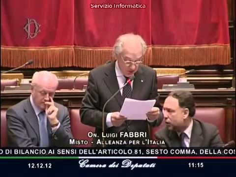 Fabbri - «Rischio speculazioni senza norma su pareggio bilancio» (12.12.12)