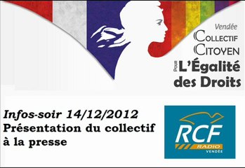 Présentation du Collectif citoyen pour l'égalité des droits 85