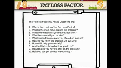Fat Loss Factor FAQ and answers - Answer 5mp4
