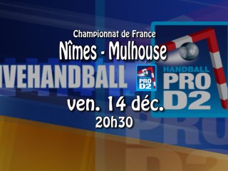 USAM NÎMES - MULHOUSE SUD ALSACE 15-12-2012 - Handball ProD2